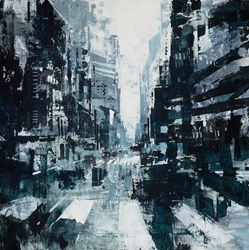 City by Paolo Fedeli - Original Painting on Stretched Canvas sized 20x20 inches. Available from Whitewall Galleries